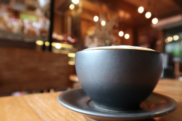 Close up Coffee Cup in The Cafe