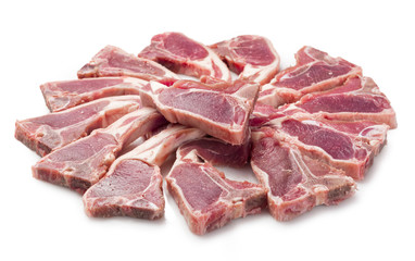 Cordero,chuletas crudas