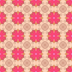 Flower abstract seamless pattern