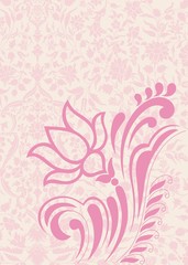 water lily, wedding card design, royal India
