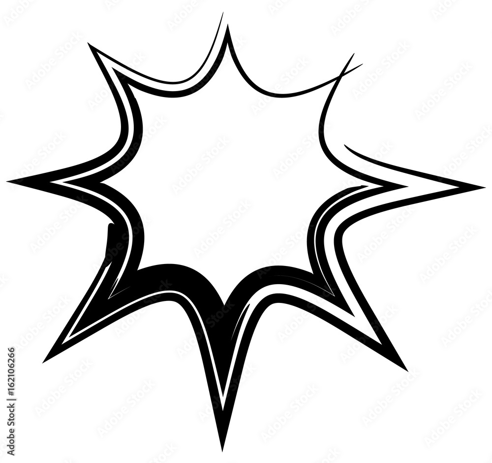 Poster contour shape with different distortion effect. abstract geometric design element