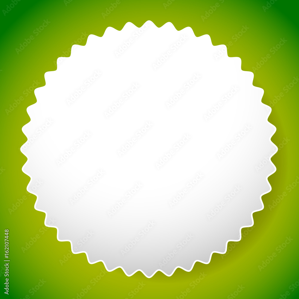 Poster starburst shaped badge, button shape with copyspace. abstract badge, button or tag, label element