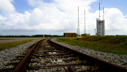 Lounchers inside Guiana Space Centre in Kourou, French Guiana