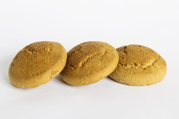 fresh round thin captain on a white background