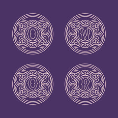 Set of monograms