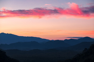 Fototapeta na wymiar Sunset scene in Luang Prabang, Laos.