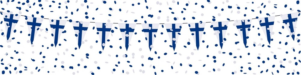 Banner. Garland, pennants, confetti. Finland (1)