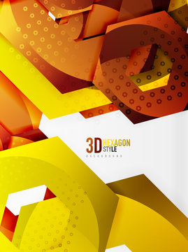 Vector 3d hexagon background