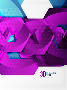 Vector 3d hexagon background