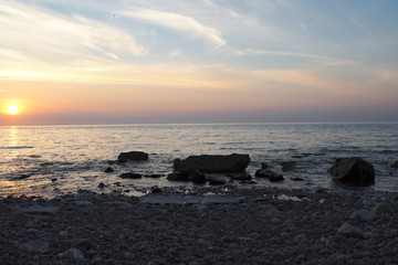 Fototapeta premium Abend am Meer