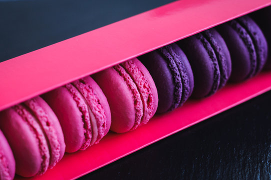 macaroons with blueberries