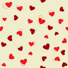 Heart couple seamless pattern