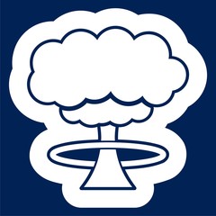 Nuclear explosion mushroom cloud - Illustration