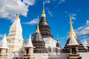 Fototapeta premium Ban Den temple is a Thai temple which is located in the northern part of Thailand It is one of the most beautiful and famous Thai temples in Chiang Mai