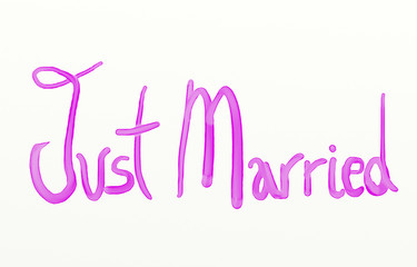 Just married message