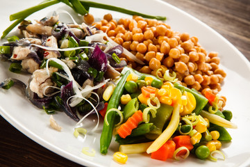 Chinese food - roast chicken with vegetables 