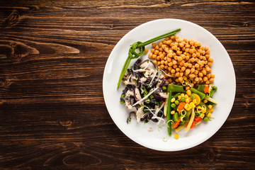 Chinese food - roast chicken with vegetables 