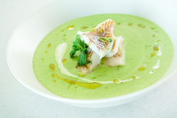 cream soup with fish