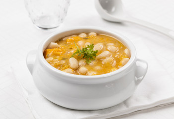 Bean soup, sopa de feijao in Portuguese.