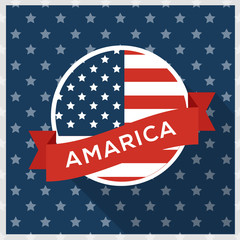 Independence day 4th july design element, vector illustrator