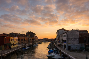 Naklejka premium Murano at the sunset