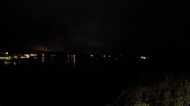 8 Stunden Zeitraffer der Lora Wasserf&auml;lle -
 von der Nacht zum Tag - aufgenommen von der Connel Br&uuml;cke bei Oban, Argyll, Schottland