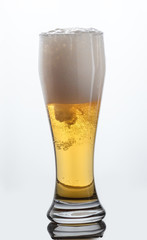 Glass of light beer