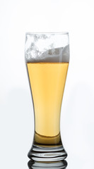 Glass of light beer