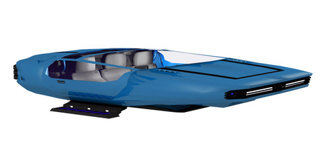 3D rendering futuristic vehicle