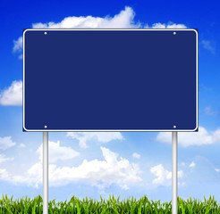 Blank road sign