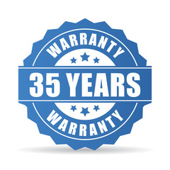 Obraz premium 35 years warranty vector icon