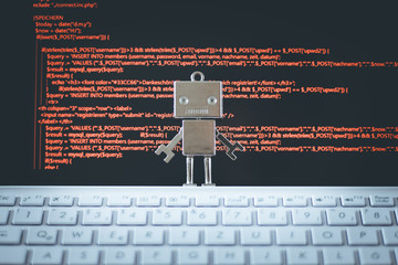 Chatbot / Social Bot mit Quellcode im Hintergrund 
