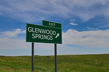 US Highway Exit Sign for Glenwood Springs