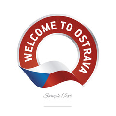 Welcome to Ostrava Czechia flag logo icon