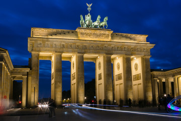 Obraz premium Brandenburg gate at night, Berlin