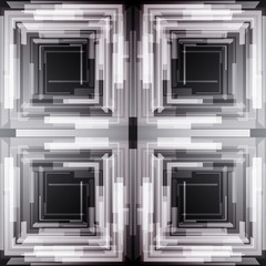 Obraz na płótnie Canvas Seamless Square and Stripe Pattern. Abstract Monochrome Background. Vector Regular Texture