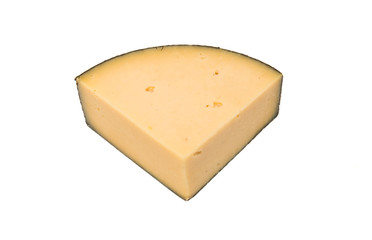 Piece of cheese isolated