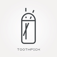 Line icon toothpick
