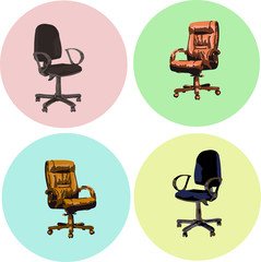 Set of office armchairs