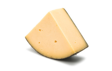 Piece of cheese isolated