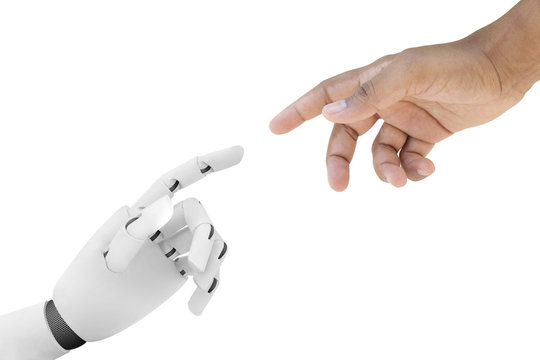 Robot reaching for human's hand - Artificial Intelligence
