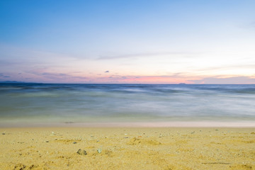 Sea of ​​Thailand at sunset time in blue tones