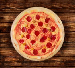 Peel and stick wall murals Pizzeria Pizza pepperoni. This picture is perfect for you to design your restaurant menus. Visit my page. You will be able to find an image for every pizza sold in your cafe or restaurant.   