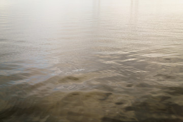 pond water surface in evening light