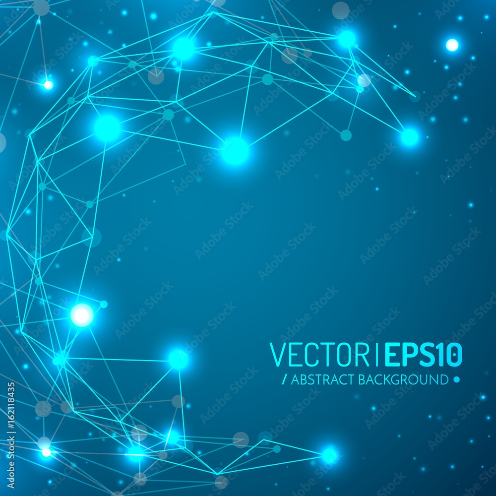 Aufkleber 3d geometric vector background for business or science presentation.