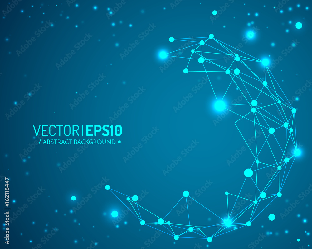 Poster 3d geometric vector background for business or science presentation.