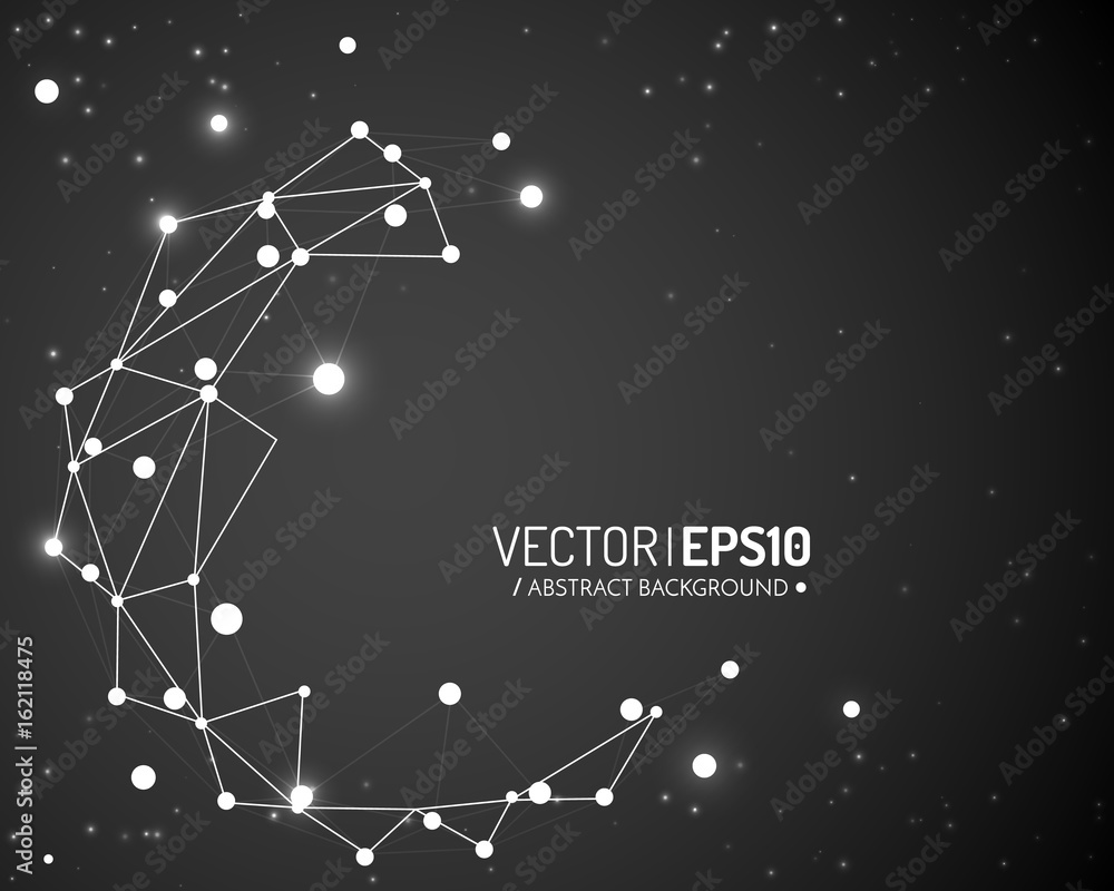 Aufkleber 3d geometric vector background for business or science presentation.