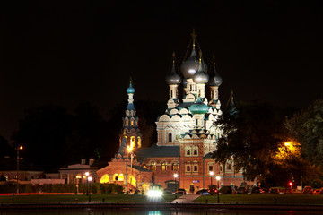 Fototapeta na wymiar All Russia of Trinity Church in Ostankino in Moscow, Russia.