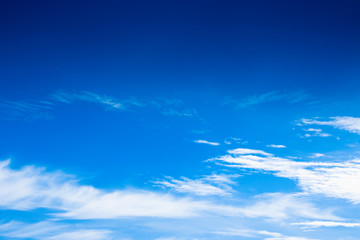 beautiful blue sky with cloud and copy space for spring summer or other background