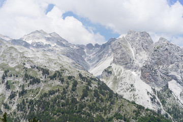 View of Albanian montains from Valbona pass